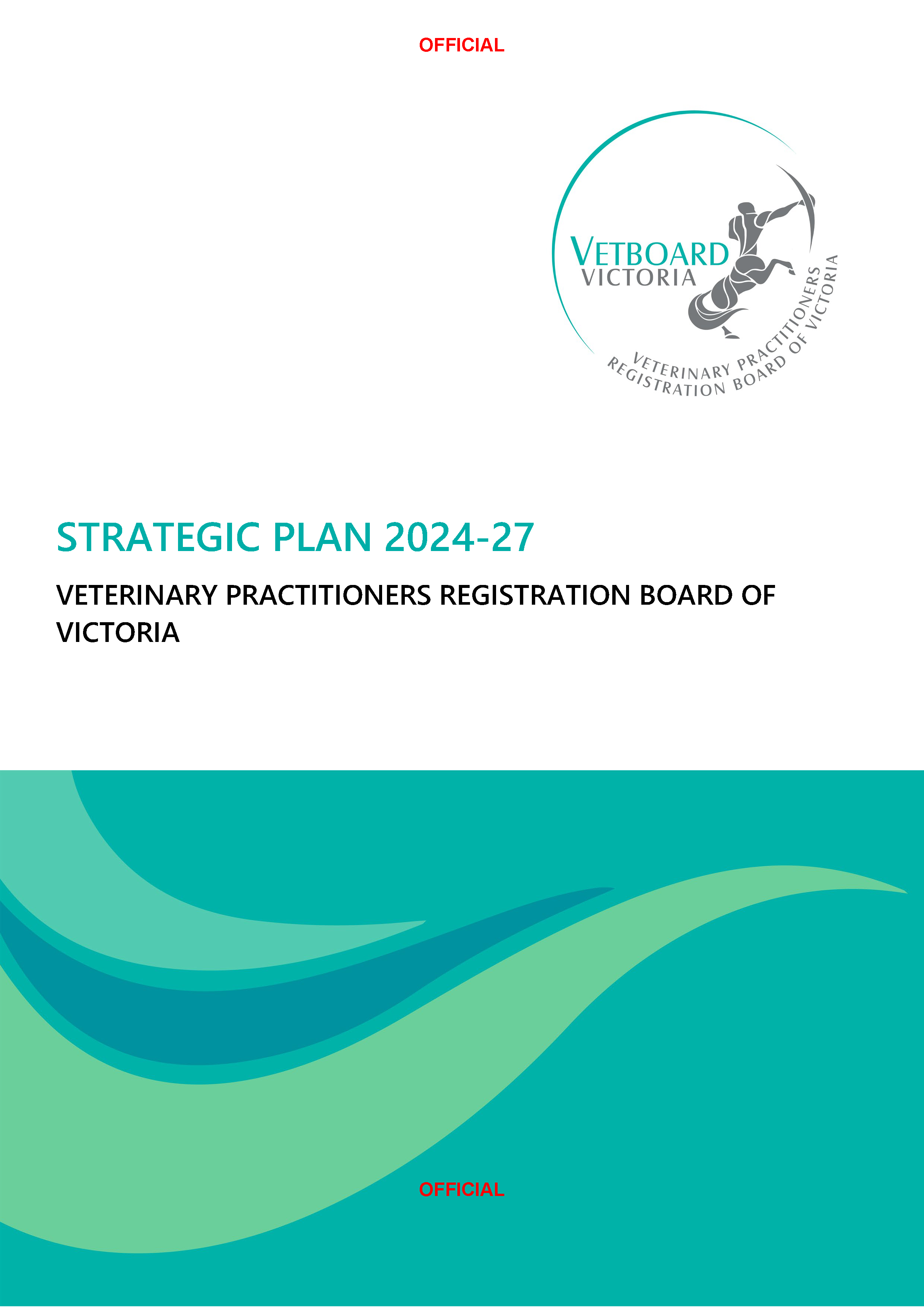 Image of front cover of Vetboard Victoria's strategic plan